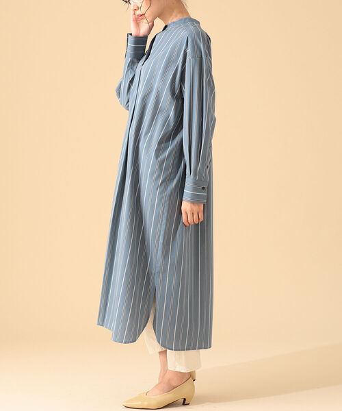 B:MING by BEAMS（ビーミングバイビームス）の「B:MING by BEAMS / 2WAY シャツワンピース 21AW（シャツワンピース・レディース・ブルー系その他/パープル系その他・SMALL/MEDIUM）」の9枚目の写真