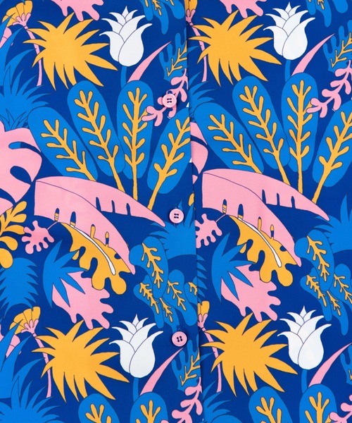 PUNYUS（プニュズ）の「サファリ柄開襟シャツ（シャツ/ブラウス・レディース・ピンク/グリーン・1/2/4/3）」の7枚目の写真