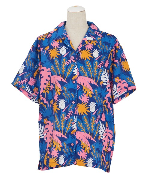 PUNYUS（プニュズ）の「サファリ柄開襟シャツ（シャツ/ブラウス・レディース・ピンク/グリーン・1/2/4/3）」の10枚目の写真