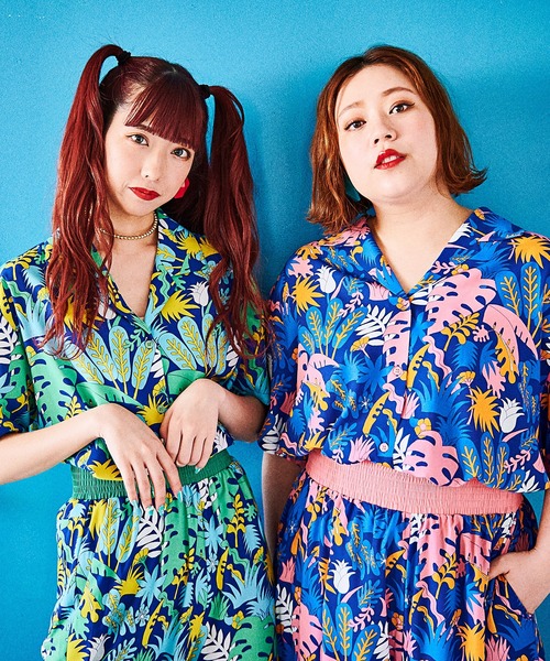 PUNYUS（プニュズ）の「サファリ柄開襟シャツ（シャツ/ブラウス・レディース・ピンク/グリーン・1/2/4/3）」の12枚目の写真