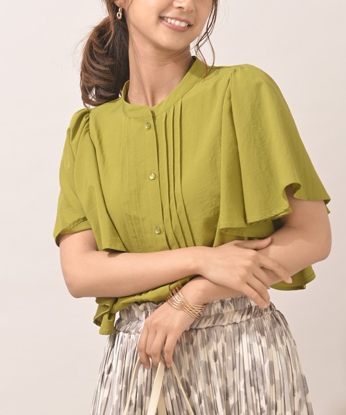 rps（アールピーエス）の「スパンブロードフリル袖ブラウス（シャツ/ブラウス・レディース・ブラック/オフホワイト/ブルー/マスタード・M）」の4枚目の写真