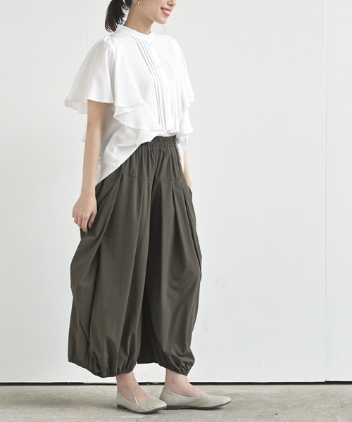 rps（アールピーエス）の「スパンブロードフリル袖ブラウス（シャツ/ブラウス・レディース・ブラック/オフホワイト/ブルー/マスタード・M）」の8枚目の写真