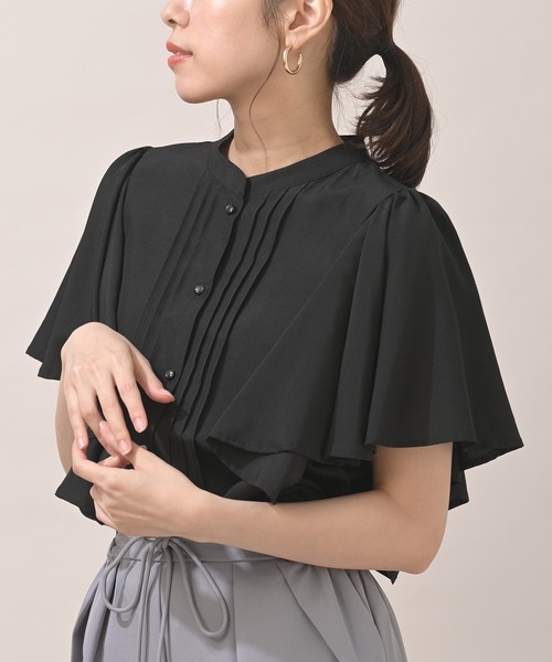 rps（アールピーエス）の「スパンブロードフリル袖ブラウス（シャツ/ブラウス・レディース・ブラック/オフホワイト/ブルー/マスタード・M）」の17枚目の写真