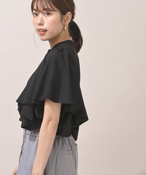 rps（アールピーエス）の「スパンブロードフリル袖ブラウス（シャツ/ブラウス・レディース・ブラック/オフホワイト/ブルー/マスタード・M）」の20枚目の写真