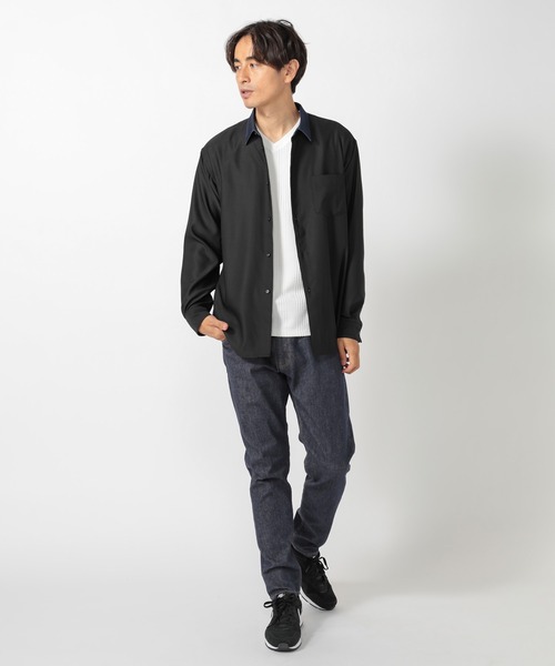 UNION STATION(ユニオンステーション)の「“Gloomy Tuesday” 【憂鬱な火曜日】反応染めハイパワーストレッチスリムストレートデニム(デニムパンツ・メンズ・ネイビー・LL/S/M/L)」の12枚目の写真