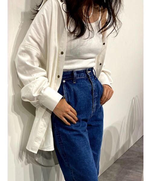 EVRIS（エヴリス）の「ジョガーデニムパンツ（デニムパンツ・レディース・ブラック/ベージュ/インディゴブルー・SMALL/MEDIUM）」の4枚目の写真