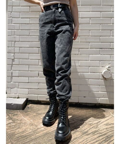 EVRIS（エヴリス）の「ジョガーデニムパンツ（デニムパンツ・レディース・ブラック/ベージュ/インディゴブルー・SMALL/MEDIUM）」の8枚目の写真