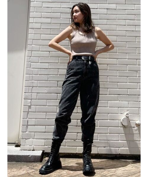 EVRIS（エヴリス）の「ジョガーデニムパンツ（デニムパンツ・レディース・ブラック/ベージュ/インディゴブルー・SMALL/MEDIUM）」の13枚目の写真