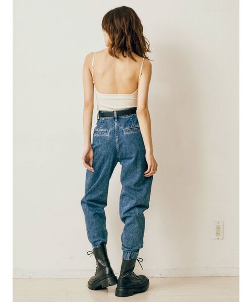 EVRIS（エヴリス）の「ジョガーデニムパンツ（デニムパンツ・レディース・ブラック/ベージュ/インディゴブルー・SMALL/MEDIUM）」の16枚目の写真