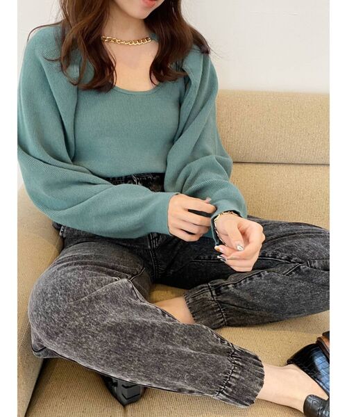 EVRIS（エヴリス）の「ジョガーデニムパンツ（デニムパンツ・レディース・ブラック/ベージュ/インディゴブルー・SMALL/MEDIUM）」の21枚目の写真