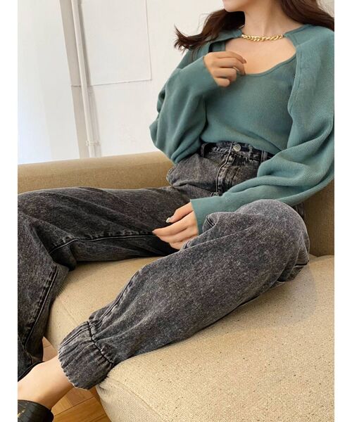 EVRIS（エヴリス）の「ジョガーデニムパンツ（デニムパンツ・レディース・ブラック/ベージュ/インディゴブルー・SMALL/MEDIUM）」の22枚目の写真