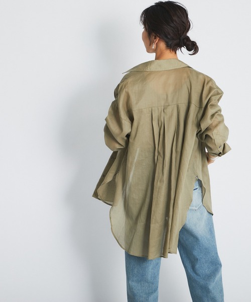 RIVE DROITE（リヴドロワ）の「綿麻シャツ（シャツ/ブラウス・レディース・モスグリーン/ブルー・FREE）」の21枚目の写真