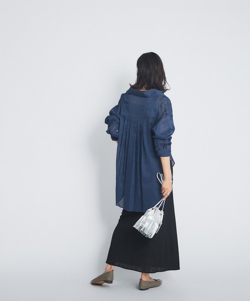 RIVE DROITE（リヴドロワ）の「綿麻シャツ（シャツ/ブラウス・レディース・モスグリーン/ブルー・FREE）」の12枚目の写真