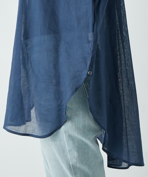 RIVE DROITE（リヴドロワ）の「綿麻シャツ（シャツ/ブラウス・レディース・モスグリーン/ブルー・FREE）」の20枚目の写真