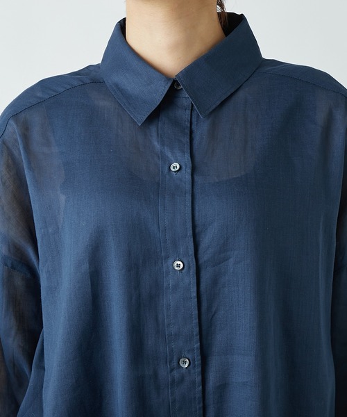 RIVE DROITE（リヴドロワ）の「綿麻シャツ（シャツ/ブラウス・レディース・モスグリーン/ブルー・FREE）」の16枚目の写真