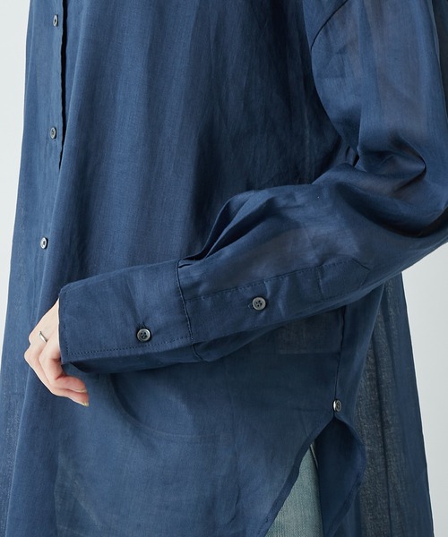 RIVE DROITE（リヴドロワ）の「綿麻シャツ（シャツ/ブラウス・レディース・モスグリーン/ブルー・FREE）」の13枚目の写真