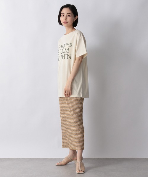 LOWRYS FARM（ローリーズファーム）の「ＢＩＧロゴＴＥＥ　957498（Tシャツ/カットソー・レディース・ネイビー/レッド/オフホワイト/アイボリー・FREE）」の7枚目の写真