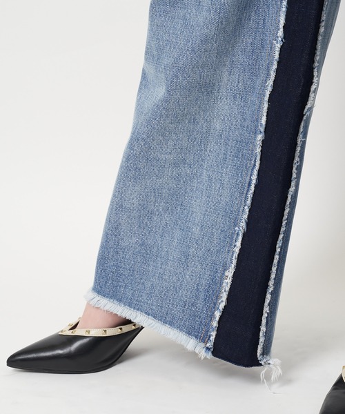 SPIRALGIRL（スパイラルガール）の「リメイク風デニム（デニムパンツ・レディース・ライトブルー・SMALL/MEDIUM）」の13枚目の写真