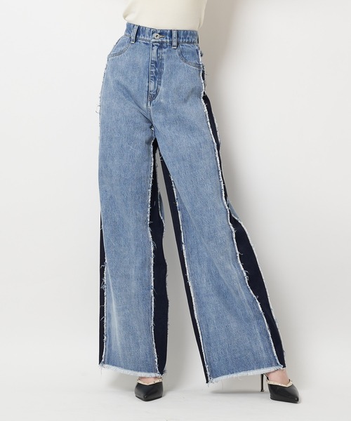 SPIRALGIRL（スパイラルガール）の「リメイク風デニム（デニムパンツ・レディース・ライトブルー・SMALL/MEDIUM）」の15枚目の写真