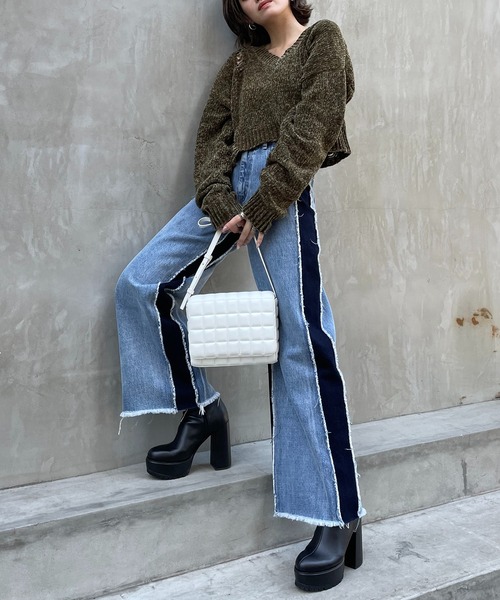 SPIRALGIRL（スパイラルガール）の「リメイク風デニム（デニムパンツ・レディース・ライトブルー・SMALL/MEDIUM）」の20枚目の写真