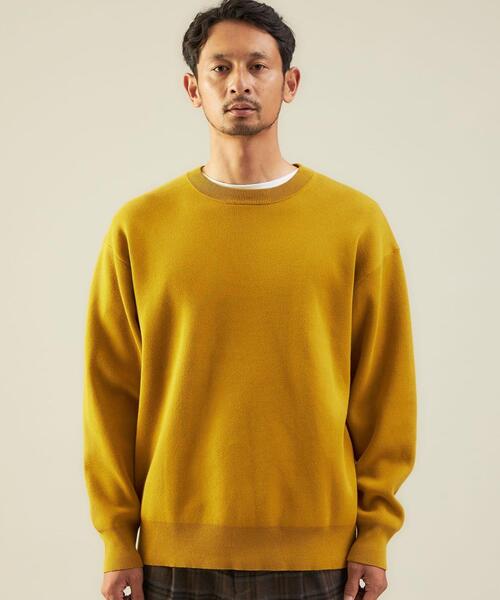 green label relaxing（グリーンレーベルリラクシング）の「＜green label relaxing＞スウェットライク クルーネック ニット（ニット/セーター・メンズ・マスタード/ケリー/ブラック/ライトグレー・M/L/XL/S）」の13枚目の写真