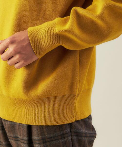 green label relaxing（グリーンレーベルリラクシング）の「＜green label relaxing＞スウェットライク クルーネック ニット（ニット/セーター・メンズ・マスタード/ケリー/ブラック/ライトグレー・M/L/XL/S）」の10枚目の写真