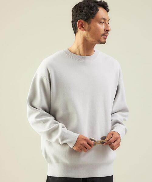 green label relaxing（グリーンレーベルリラクシング）の「＜green label relaxing＞スウェットライク クルーネック ニット（ニット/セーター・メンズ・マスタード/ケリー/ブラック/ライトグレー・M/L/XL/S）」の18枚目の写真