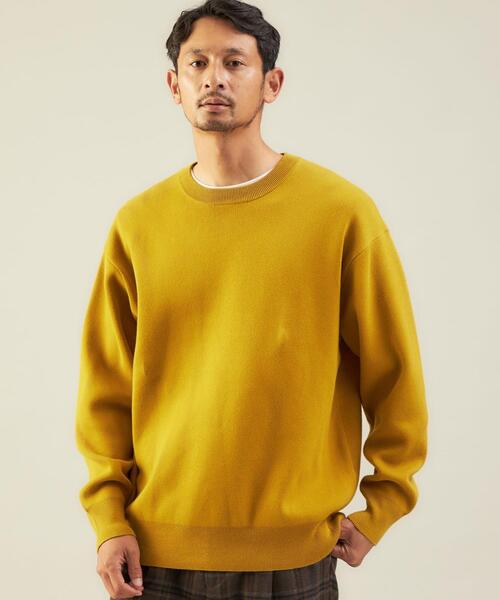 green label relaxing（グリーンレーベルリラクシング）の「＜green label relaxing＞スウェットライク クルーネック ニット（ニット/セーター・メンズ・マスタード/ケリー/ブラック/ライトグレー・M/L/XL/S）」の20枚目の写真