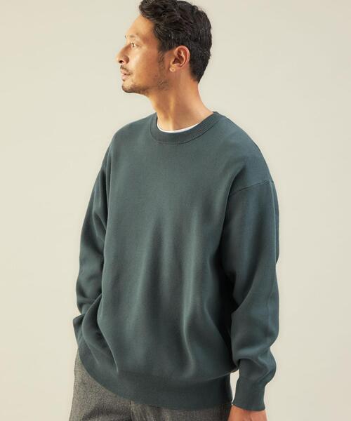 green label relaxing（グリーンレーベルリラクシング）の「＜green label relaxing＞スウェットライク クルーネック ニット（ニット/セーター・メンズ・マスタード/ケリー/ブラック/ライトグレー・M/L/XL/S）」の19枚目の写真