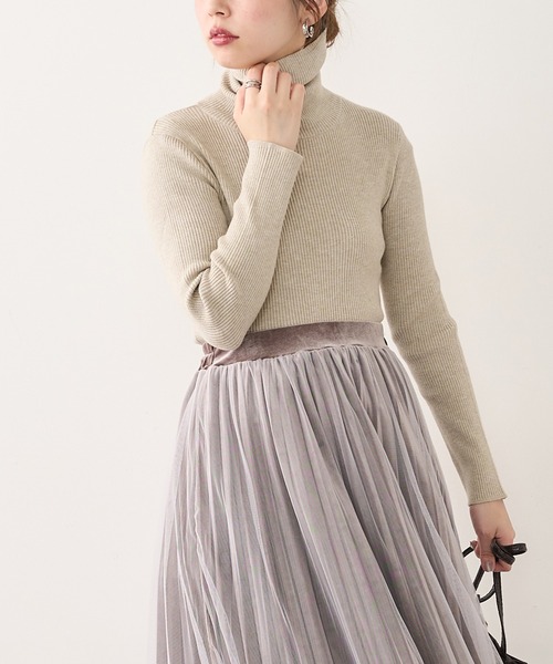 natural couture(ナチュラルクチュール)の「もちもちベーシックリブタートル(ニット/セーター・レディース・ブラック/ブラウン/カーキ/ピンク/アイボリー/ライトベージュ・FREE)」の22枚目の写真