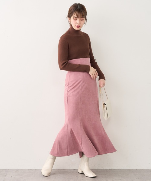 natural couture(ナチュラルクチュール)の「もちもちベーシックリブタートル(ニット/セーター・レディース・ブラック/ブラウン/カーキ/ピンク/アイボリー/ライトベージュ・FREE)」の7枚目の写真