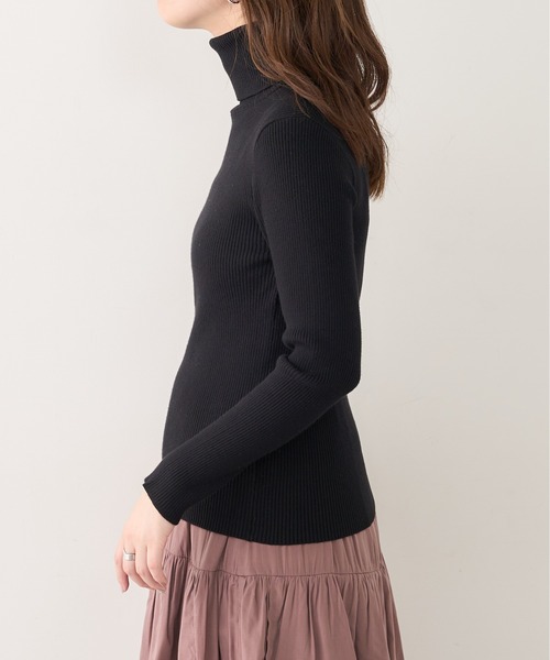 natural couture(ナチュラルクチュール)の「もちもちベーシックリブタートル(ニット/セーター・レディース・ブラック/ブラウン/カーキ/ピンク/アイボリー/ライトベージュ・FREE)」の17枚目の写真