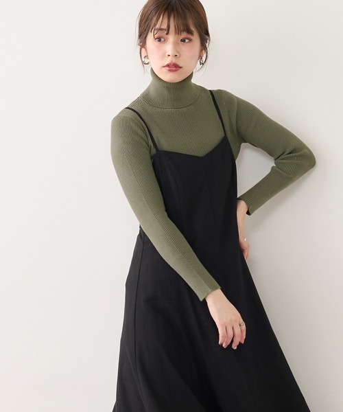 natural couture(ナチュラルクチュール)の「もちもちベーシックリブタートル(ニット/セーター・レディース・ブラック/ブラウン/カーキ/ピンク/アイボリー/ライトベージュ・FREE)」の12枚目の写真