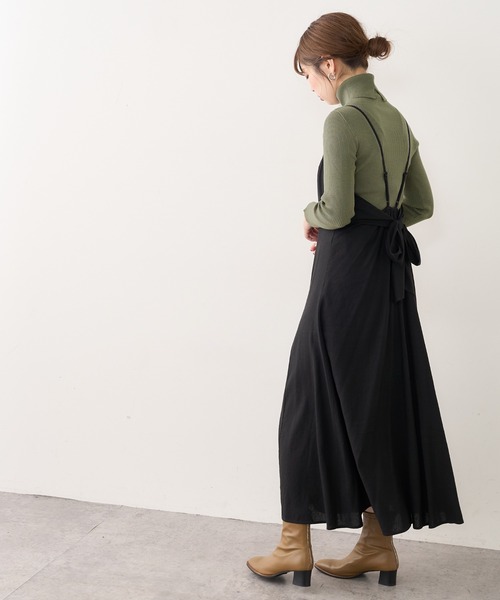 natural couture(ナチュラルクチュール)の「もちもちベーシックリブタートル(ニット/セーター・レディース・ブラック/ブラウン/カーキ/ピンク/アイボリー/ライトベージュ・FREE)」の8枚目の写真