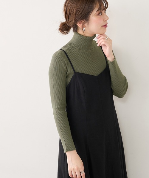 natural couture(ナチュラルクチュール)の「もちもちベーシックリブタートル(ニット/セーター・レディース・ブラック/ブラウン/カーキ/ピンク/アイボリー/ライトベージュ・FREE)」の16枚目の写真