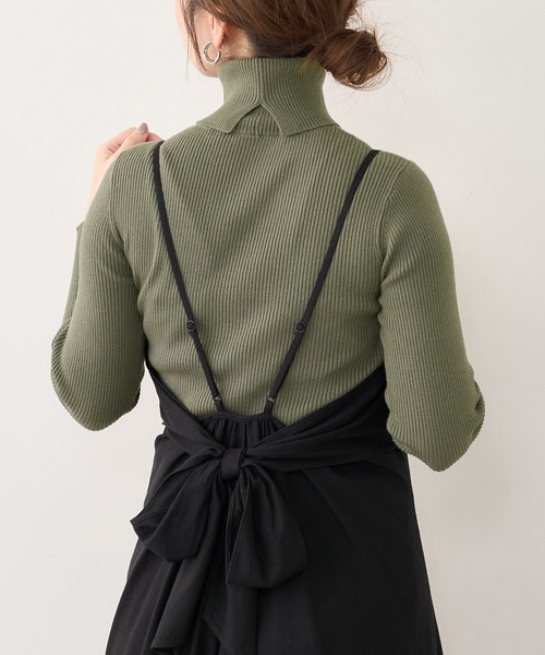 natural couture(ナチュラルクチュール)の「もちもちベーシックリブタートル(ニット/セーター・レディース・ブラック/ブラウン/カーキ/ピンク/アイボリー/ライトベージュ・FREE)」の20枚目の写真