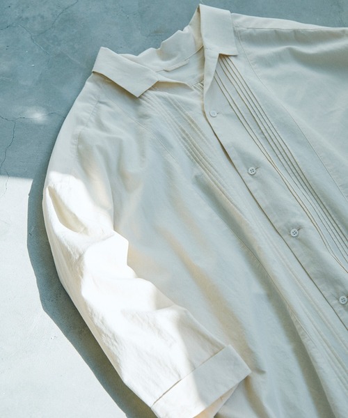 note et silence (ノートエシロンス)の「.et sort. FINX100/2ブロードリラックスウェア(シャツワンピース・レディース・ホワイト/アイボリー・FREE)」の6枚目の写真