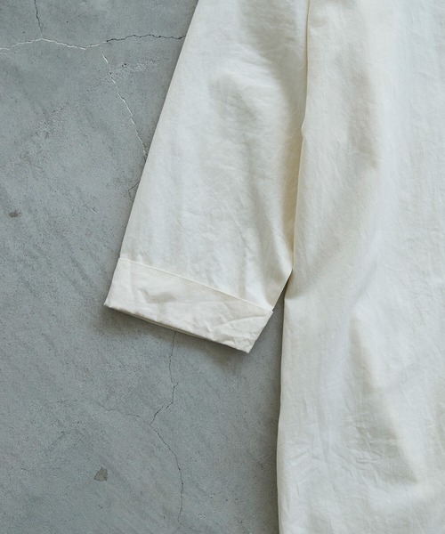 note et silence (ノートエシロンス)の「.et sort. FINX100/2ブロードリラックスウェア(シャツワンピース・レディース・ホワイト/アイボリー・FREE)」の14枚目の写真