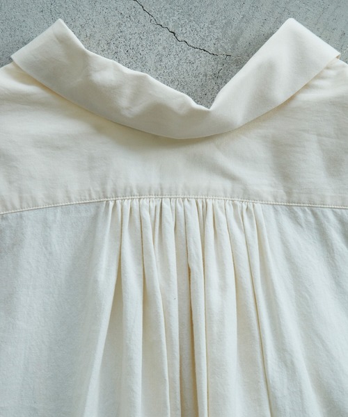 note et silence (ノートエシロンス)の「.et sort. FINX100/2ブロードリラックスウェア(シャツワンピース・レディース・ホワイト/アイボリー・FREE)」の16枚目の写真