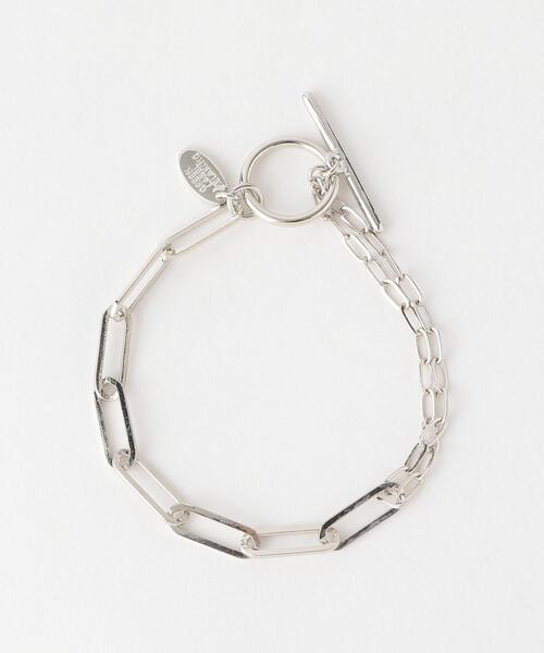 green label relaxing（グリーンレーベルリラクシング）の「チェーン コンビ トグル ブレスレット（ブレスレット・レディース・シルバー/ゴールド・FREE）」の2枚目の写真