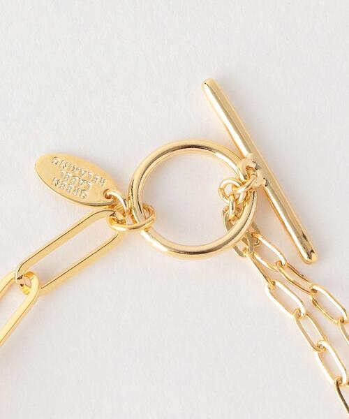 green label relaxing（グリーンレーベルリラクシング）の「チェーン コンビ トグル ブレスレット（ブレスレット・レディース・シルバー/ゴールド・FREE）」の3枚目の写真