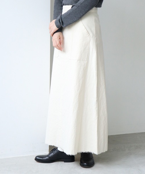 nitca（ニトカ）の「オーガニックネップツイル　Aラインスカート（スカート・レディース・キナリ・FREE）」の4枚目の写真