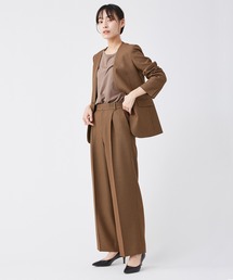 KASHIYAMA | ＜ウォッシャブル＞ウルコ チェックワイドパンツ(その他パンツ)