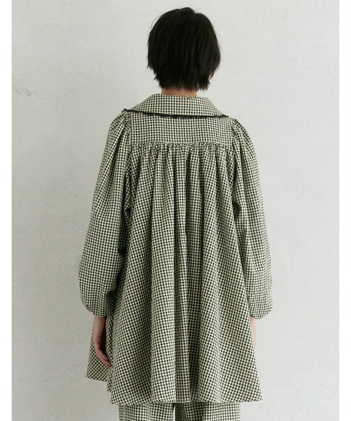 Little sunny bite（リトルサニーバイト）の「LittleSunnyBite/リトルサニーバイト/CHECK PUFF SLE MINI DRESS（ワンピース・レディース・ブラック/イエロー/オレンジ・SMALL/MEDIUM）」の11枚目の写真