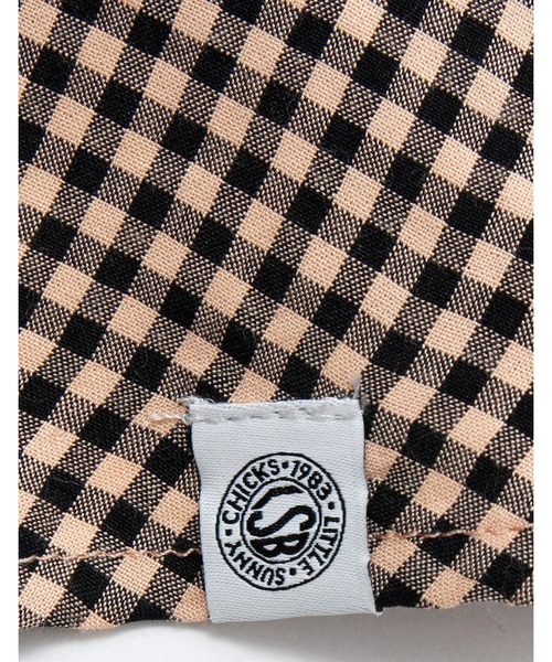 Little sunny bite（リトルサニーバイト）の「LittleSunnyBite/リトルサニーバイト/CHECK PUFF SLE MINI DRESS（ワンピース・レディース・ブラック/イエロー/オレンジ・SMALL/MEDIUM）」の14枚目の写真