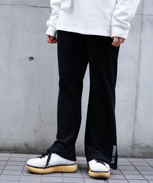 AVIREX（アヴィレックス）の「【直営店限定】リブカットパンツ/ RIB CUT  PANTS（その他パンツ・レディース・ブラック/パープル/オフホワイト・FREE）」の3枚目の写真
