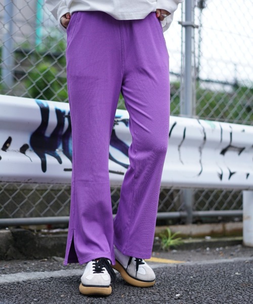 AVIREX（アヴィレックス）の「【直営店限定】リブカットパンツ/ RIB CUT  PANTS（その他パンツ・レディース・ブラック/パープル/オフホワイト・FREE）」の5枚目の写真