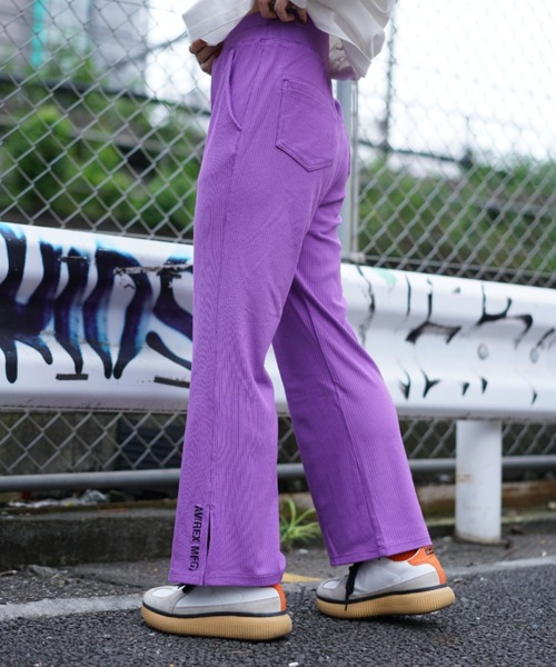 AVIREX（アヴィレックス）の「【直営店限定】リブカットパンツ/ RIB CUT  PANTS（その他パンツ・レディース・ブラック/パープル/オフホワイト・FREE）」の6枚目の写真