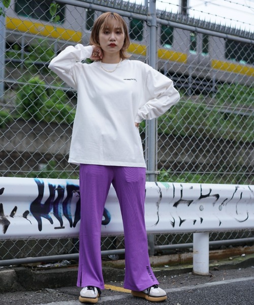 AVIREX（アヴィレックス）の「【直営店限定】リブカットパンツ/ RIB CUT  PANTS（その他パンツ・レディース・ブラック/パープル/オフホワイト・FREE）」の9枚目の写真
