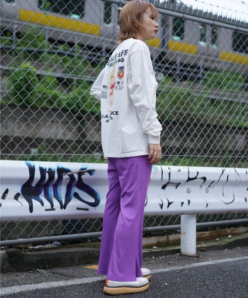 AVIREX（アヴィレックス）の「【直営店限定】リブカットパンツ/ RIB CUT  PANTS（その他パンツ・レディース・ブラック/パープル/オフホワイト・FREE）」の10枚目の写真